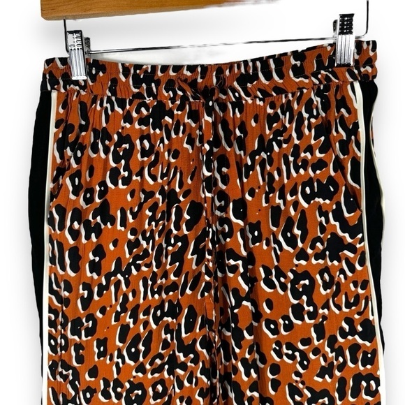 4 for $20 SALE! Zara Woman Leopard Print Tuxedo Stripe Pants, Orange/Black, XS - Picture 2 of 11